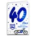 69-2131 verjaardagskaart, 40 jaar, heren, Moto Route 66 USA United States of America sterren