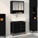 Maison Exclusive - Armoire de salle de bain, noir, aspect chêne, 65 x 33 x 60 cm