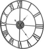 Ruhhy Retro Wandklok - 47.5 cm - Romeinse Cijfers - Zwart
