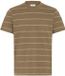 Casual Friday T-shirt Lie 0256 Heren XXL Gestreept Katoen Wit/Bruin