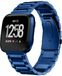 Strap-it Fitbit Versa / Versa 2 stalen bandje - blauw