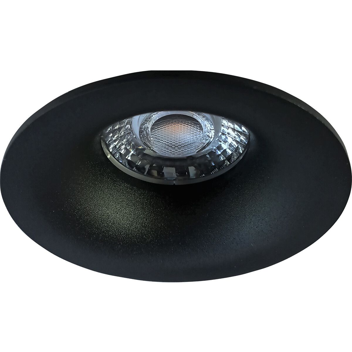BES LED Spot Armatuur GU10 - Pragmi Nora Pro - Inbouw Rond - Mat Zwart - Aluminium - Ø82mm