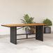 Maison Exclusive - Table de jardin avec plateau en bois, noir, 190x80x75 cm, polyrotin