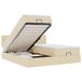 VidaXL Ottoman Bed with Mattresses and LEDs 200x200cm Fabric Cream-colored