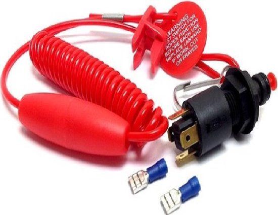Dodemanskoord met schakelaar Outboard Breda Rood
