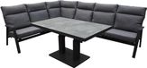 AVH-Collectie Pacific hoek dining loungeset 5-delig aluminium verstelbaar antraciet