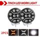 Lampes de travail LED pour voitures - Offroad - 2 pièces - 17,8 cm - Lampe d'éclairage - Faisceau combiné - IP68 - 6500 K