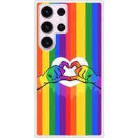 Samsung Bedrukt siliconen hoesje compatibel met Galaxy S23 Ultra LGBT