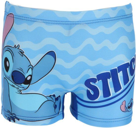 4KidsOnly Lilo & Stitch Zwemboxer - Maat 122/128 - Blauw
