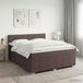 vidaXL Boxspringbed met matras, donkerbruin, 140 x 200 cm, stof