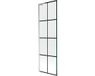Mexen Next L badwand scherm 1-delig 60 x 150 , zwart raster, chroom