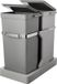 EKO - Deco Inbouwafvalemmer 15+20 litres - Plastique Acier inoxydable - gris - Poubelle
