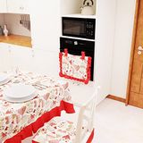 PETTI Artigiani Italiani - Ovenafdekking van stof, 1 ovenafdekking van katoen, 40 x 50 cm, rode harten, 100% Made in Italy