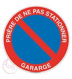 Aua Signaturque bord "Gebedsung" voor garage, diameter 130 mm, aluminium Dibond 3 mm