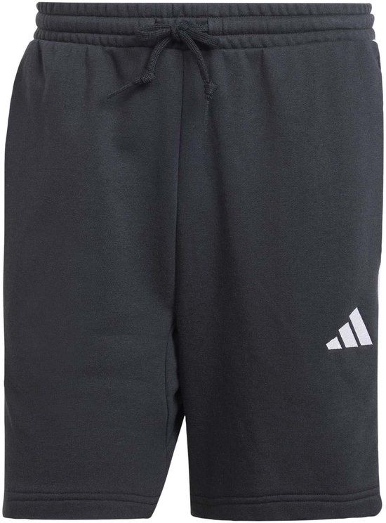 Adidas Essential 3-Stripes French Terry Shorts - Heren Short - Zwart