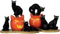 Lemax Halloween Cats Set of 2