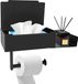 Porte-rouleau de papier toilette sans marque Noir Inox