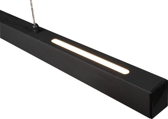 BES LED Trion Parola Up and Down LED Hanglamp - 31W - Warm Wit 3000K - Dimbaar - Rechthoek - Mat Zwart - Aluminium