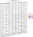 vidaXL Gabions - Set of 11 - Curved - 200x50x220/240 cm - Iron