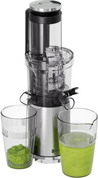 KitchenBrothers Slowjuicer - Sapcentrifuge - Verticaal - Juicer - Groenten en Fruitpers - 80 mm - 750 ml - Grijs