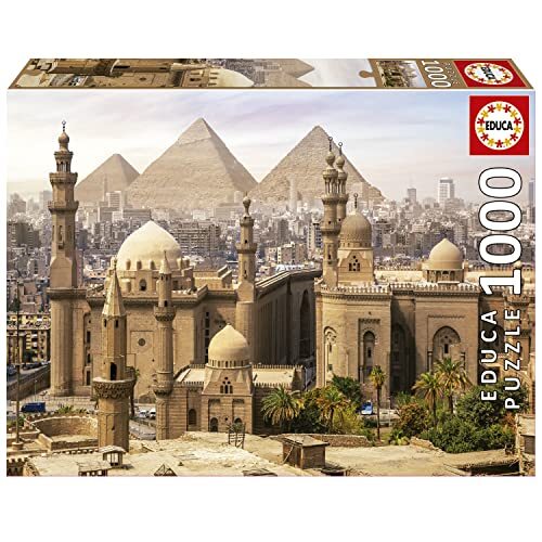 Educa - Caïro, Egypte | Puzzel met 1000 stukjes, afmetingen ca. 1 keer gemonteerd: 68 x 48 cm, incl. staart Fix-puzzel voor het ophangen van een keer, vanaf 14 jaar (19611)