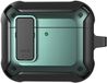 Merkloos / Sans marque Apple AirPods 4 / 5 Hoesje Shockproof Cover met Karabijnhaak Groen