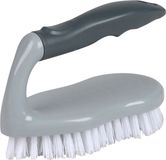 Urban Living Brosse de récurage - antidérapant - plastique - 14 cm - gris foncé
