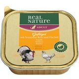 REAL NATURE Original alimentation humide pour chat Adulte, Volaille avec riz brun et huile de poisson 16x100 g