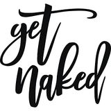 Vivegate Get Naked Sign - Get Naked Sign voor badkamer muurdecoratie bad Word Art Decals zwart metalen letters (groot - 46 x 64 cm)