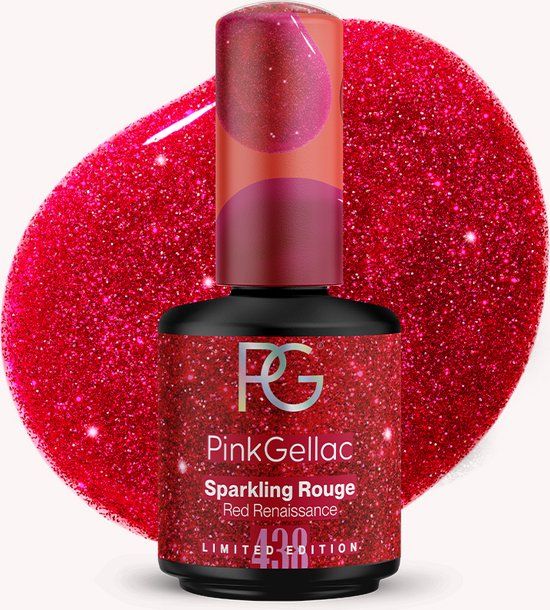 Pink Gellac 438 Sparkling Rouge 15ml Gel Nagellak