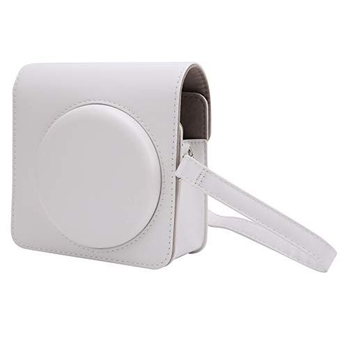 Akozon Camera beschermhoes PU lederen schouder cameratas geschikt voor Instax SQUARE SQ1 (wit)
