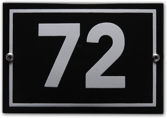 EmailleDesignÂ® Huisnummer model Phil nr. 72