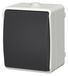 Aqua Plus Bouton poussoir simple, sonnette encastrée, IP54, gris graphite, 40112