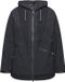 Ulla Popken - Dames - Functionele jas waterdicht 2-wegrits reflector - Zwart - Maat 46+