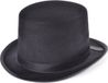 Merkloos Carnaval verkleed hoge hoed - zwart - satijn look - volwassenen