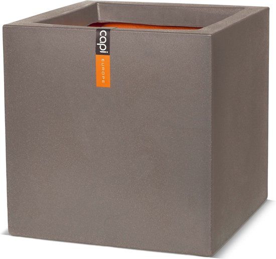 Capi Europe Bloempot vierkant Smooth NL - 30x30 - Warm taupe