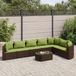 Maison Exclusive - Ensemble de meubles de jardin 8 pièces avec canapé et coussins, marron, en polyrotin