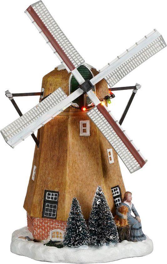 Luville - Kinderdijk Mill - 26cm - LED - Batterijen