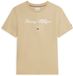 Tommy Hilfiger Heren T-shirt Katoen Korte Mouw XL Champagne/Wit