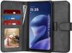 Techsuit Hoesje geschikt voor Motorola Moto G47/G37/G37 Power - Diary Book Wallet Case - Zwart