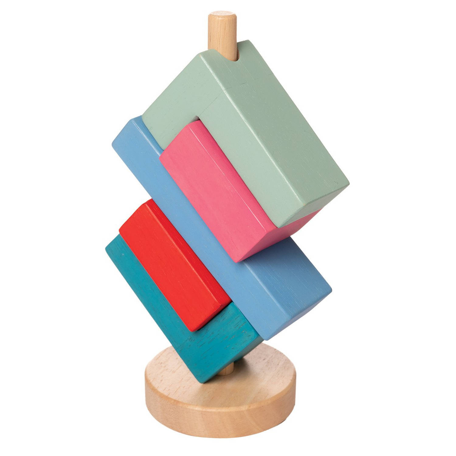 Manhattan Toy Blokkentoren Hoekig Junior 20,32 Cm Hout 5-delig