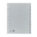 Exacompta - Doos met 25 maandelijks bedrukte tabbladen gerecycled PP grijs - Januar-Dezember (Duits) - 12 posities - A4 - Grijs