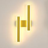 Comely LED Muurlamp Binnen, 32W 3600LM Moderne Muurlamp Goud 3000K Warm Wit, LED Muurverlichting voor Slaapkamer Woonkamer Trap Gang