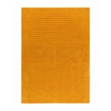 NJRD Tapis en laine Levels Circles Jaune, 200x300 cm