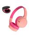 Belkin SoundForm Mini draadloze koptelefoon voor kinderen met ingebouwde microfoon, 30 uur luistertijd en leuke stickers - Headset voor online onderwijs, school, reizen, iPhone, iPad, Galaxy - Roze