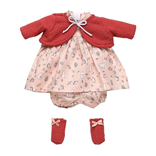 llorens Poppenkleding voor poppen van 40-42 cm, kledingset bos, poppenaccessoires