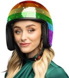 Boland - Helm Disco regenboog Multi - Volwassenen - Unisex
