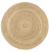 HAMID Alhambra Natuurlijk Vloerkleed Rond, Vloerkleed Van Jute, 100% Natuurlijk Tapijt van Jute, Handgeweven, Vloerkleed Woonkamer, Slaapkamer, Eetkamer, Gang, Ingang - (200x200cm)