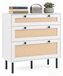 Commode rotanlook blanc 75x35x77,5 cm