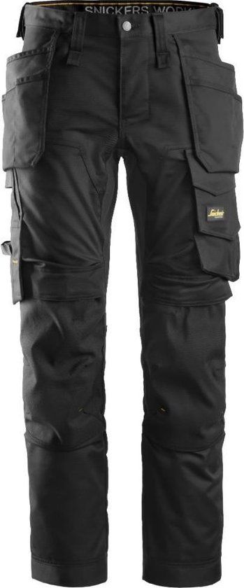 Snickers AllroundWork Stretch Werkbroek Holsterzakken 6241 - Zwart - Maat 48